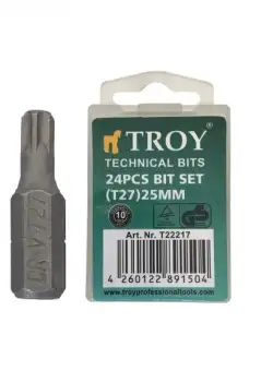 Set de biti torx Troy 22217, T27, 25 mm, 24 bucati