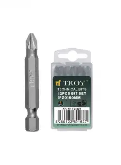 Set de biti Troy 22229, PZ0, 50 mm, 12 bucati