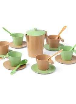 Set de cafea pentru copii, Wader, Maro/Verde
