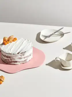 Set de cani de ceai, Crem, 23x10x13 cm