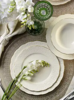 Set de cină BNIRM18Y2520, Alb, 22x2x22 cm