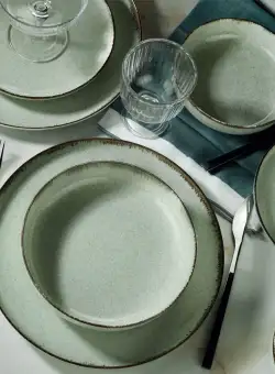 Set de cină MOD18Y2730P03, Verde, 27x2.5x27 cm