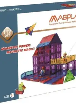 Set de constructie magnetic Magplayer, 112 piese