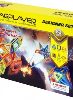 Set de constructie magnetic Magplayer, 83 piese