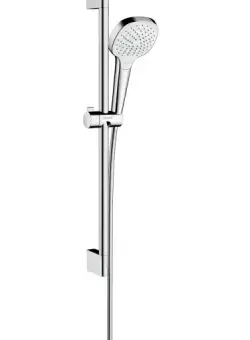 Set de dus Hansgrohe Croma Select E Vario alb-crom cu bara de 0.65 m