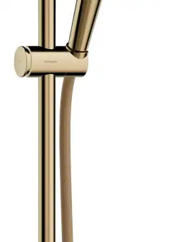Set de dus Hansgrohe Rainfinity 130 3 tipuri de jet cu bara 60cm furtun 1.6m auriu
