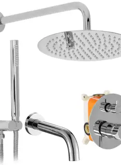 Set de duș incastrat Rea Lungo Crom cu BOX