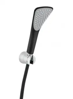 Set de dus Kludi Fizz cu agatatoare furtun 125cm si para de dus cu 1 functie negru mat-crom