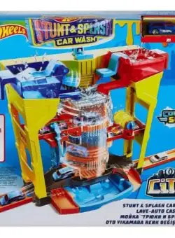 Set de joaca, Hot Wheels, Stunt splash, spalatorie auto