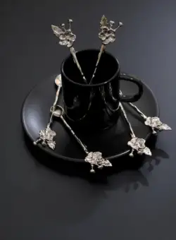 Set de lingura, Argint, 3x0.2x13.5 cm