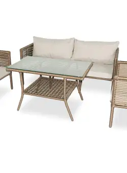 Set De Lounge De Grădină Newyork 160, Maro Inchis, 65X65X66 Cm