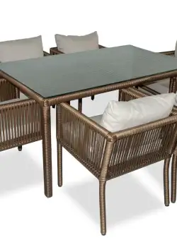 Set De Lounge De Grădină Vera 150, Maro Inchis, 150X75X90 Cm