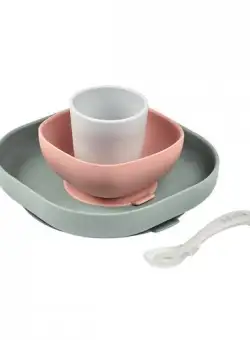 Set de masa silicon Beaba 4 piese Eucalyptus