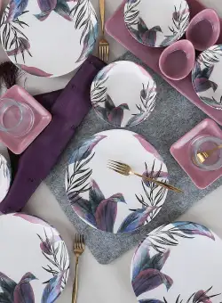 Set de mic dejun Set 21 Pieces for 4 People - 19179, Alb, 42x28x29 cm