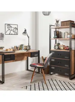 Set De Mobilier Birou Cosmota, Stejar, 90X35X180 Cm