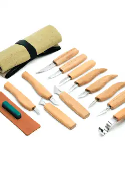 Set de sculptura in lemn BeaverCraft S10, 14 piese