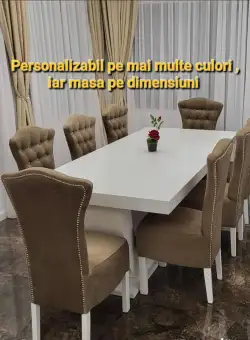 SET DEN 8 MASA DORA + 8 SCAUNE