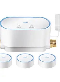 Set dispozitiv inteligent surgeri de apa Grohe Sense kit cu Sense Guard Smart si 3 senzori alb