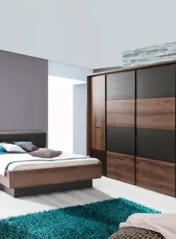 Set Dormitor Benvenutti, Pat Cu Dimensiunea Saltelei 180 X 200 Cm, 2 Noptiere Si Dulap