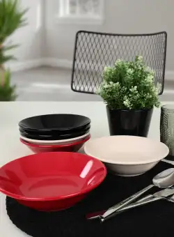 Set farfurii, Multicolor, 18 cm