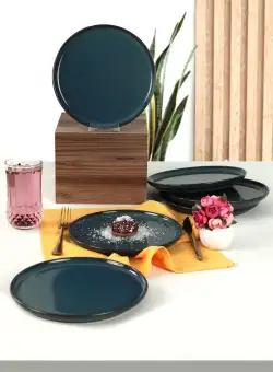 Set farfurii pentru desert ST039006FQ08A000000MAEF400, Albastru, 22 cm