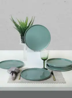 Set farfurii, Verde, 27 cm