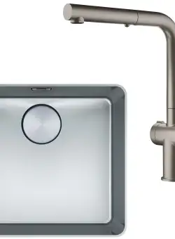 Set Franke chiuveta inox Mythos MYX 210-45+ baterie Active Twist