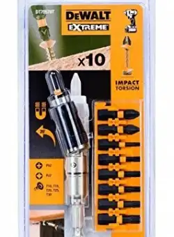 Set insurubare 10 accesorii de impact cu cap pivotant DeWalt - DT70578T