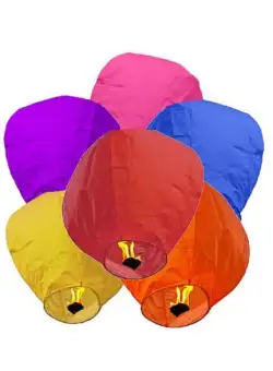 Set lampioane zburatoare multicolore