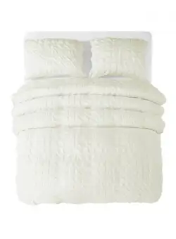 Set lenjerie de pat Metz, 1 persoana, 140x220 cm, crem