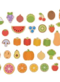 Set magnetic BigJigs Fructe si Legume BJ273