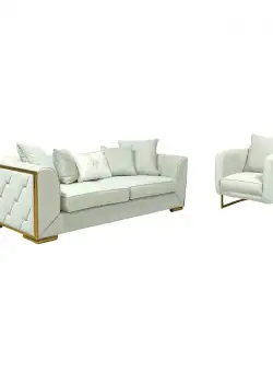 Set MAJESTY 3-1, canapea fixa 3 locuri, 1 fotoliu fix, bej