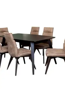 Set Masa Cu 6 Scaune Jasmin Maro