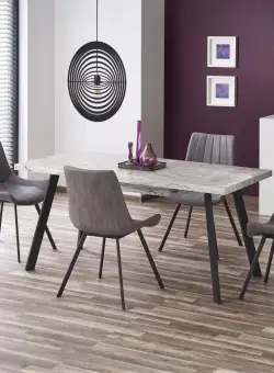 Set masa extensibila Dallas 160-220 cm + 4 scaune K279 gri