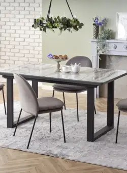 Set masa extensibila Marley 160-200 cm + 4 scaune K443 velvet gri