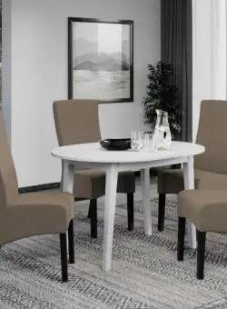 Set Masa Rosa extensibila + 4 Scaune Paris Vardo 35