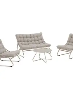 Set masuta + 2 fotolii + canapea Cloud bej