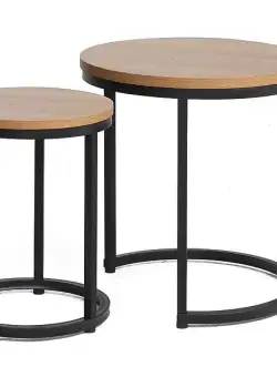 Set mese de cafea Hola – stejar/negru