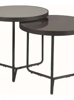 Set mese de cafea Penelope – gri+gri deschis/negru