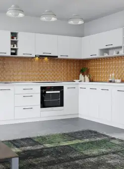 Set Mobila Bucatarie Colt Mina Pure 300*240 Alb C61