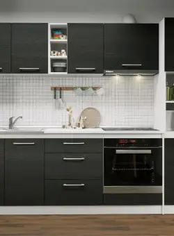 Set Mobila Bucatarie Mina 244 Alb/Ferrara C15