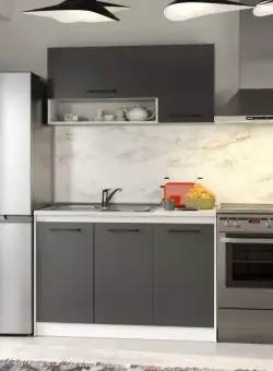 Set Mobila Bucatarie Mina Grafit 120 Gri Antracit C79