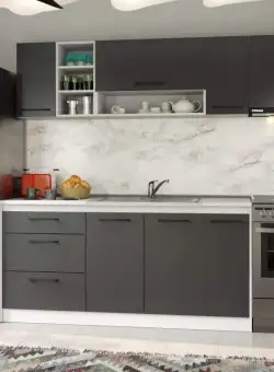 Set Mobila Bucatarie Mina Grafit 230 Gri Antracit C83