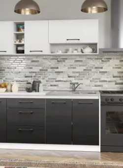 Set Mobila Bucatarie Mina Yang 180 Ferrara/Alb C126