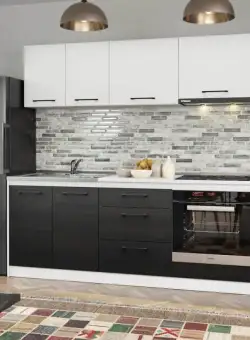 Set Mobila Bucatarie Mina Yang 240 Ferrara/Alb C123