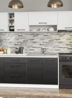 Set Mobila Bucatarie Mina Yang 240 Ferrara/Alb C127