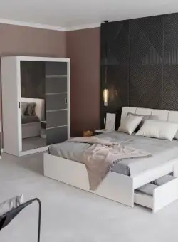 Set Mobila Dormitor Avangard C09 tapitat / oglinda