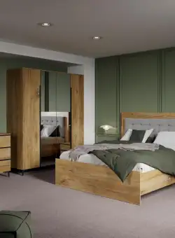 Set Mobila Dormitor Beverley cu oglinda