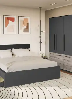 Set Mobila Dormitor Gri Noce C9