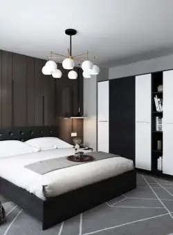 Set Mobila Dormitor Mario 4U 6 piese tapitat wenge